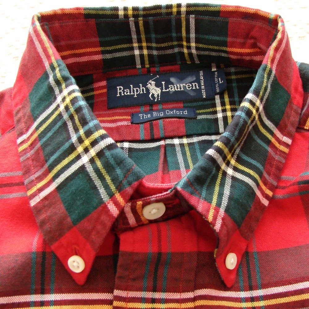 men's Ralph Lauren shirt large multi color plaid